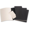 Набор блокнотов MOLESKINE Cahier Journal XL, нелинованный, чёрный QP323